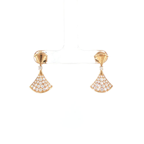 Bvlgari Divas' Dream earrings - Rose gold and diamond earrings 58 Facettes 2.19458
