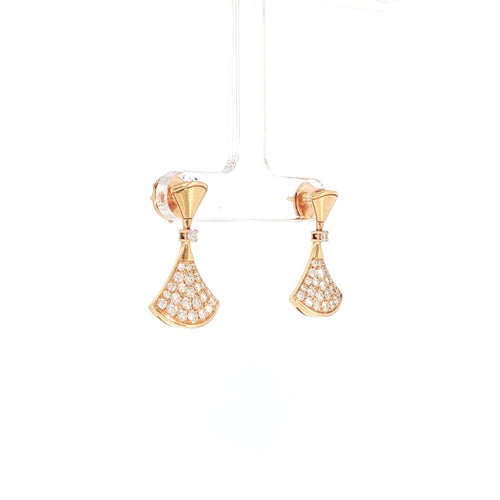 Bvlgari Divas' Dream earrings - Rose gold and diamond earrings 58 Facettes 2.19458