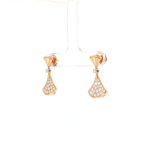 Bvlgari Divas' Dream earrings - Rose gold and diamond earrings 58 Facettes 2.19458