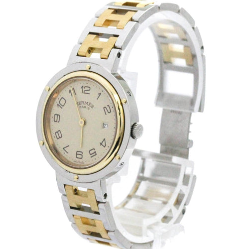 Montre Hermès Clipper - Montre quartz en acier inoxydable plaqué métal 58 Facettes s05w0trwq1