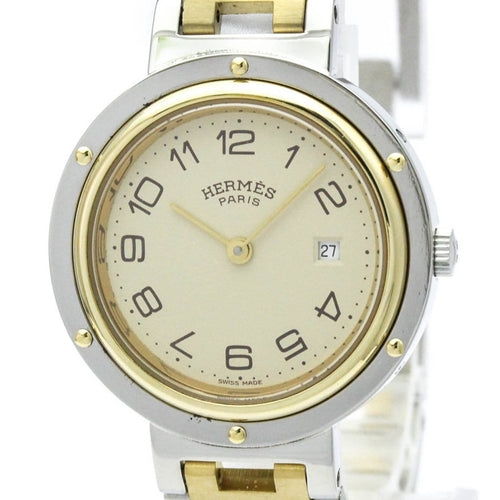 Montre Hermès Clipper - Montre quartz en acier inoxydable plaqué métal 58 Facettes s05w0trwq1
