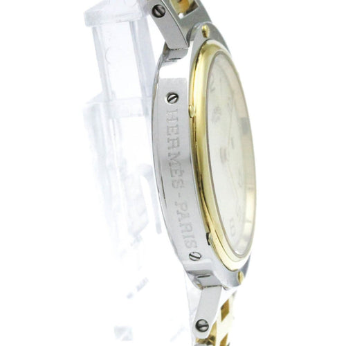 Montre Hermès Clipper - Montre quartz en acier inoxydable plaqué or 58 Facettes joxmxbipj0