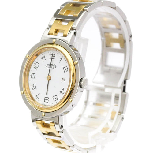 Montre Hermès Clipper - Montre quartz en acier inoxydable avec métal plaqué 58 Facettes qvo3vhgut1