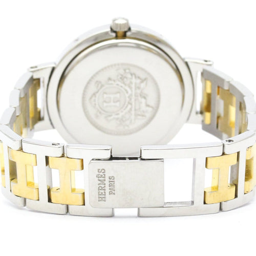 Montre Hermès Clipper - Montre quartz en acier inoxydable avec métal plaqué 58 Facettes qvo3vhgut1