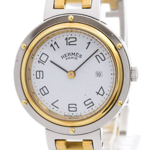 Montre Hermès Clipper - Montre quartz en acier inoxydable avec métal plaqué 58 Facettes qvo3vhgut1
