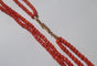Collier Collier ancien - Deux rangs de corail de Méditerranée en or rose 58 Facettes Collier