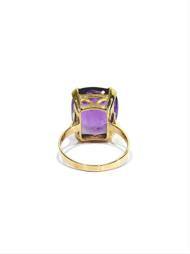 Bague 57 Bague - Améthyste coussin en or rose 18 carats 58 Facettes id: 1758450