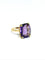 Bague 57 Bague - Améthyste coussin en or rose 18 carats 58 Facettes id: 1758450