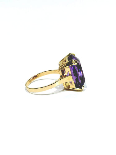 Bague 57 Bague - Améthyste coussin en or rose 18 carats 58 Facettes id: 1758450