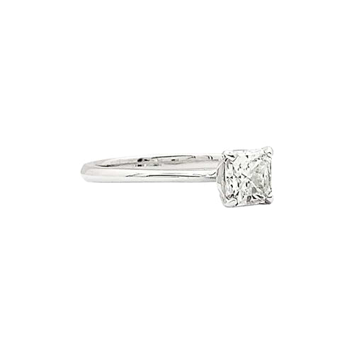 Bague 53 Bague solitaire Tiffany & Co, "True", platine et diamant. 58 Facettes 35643