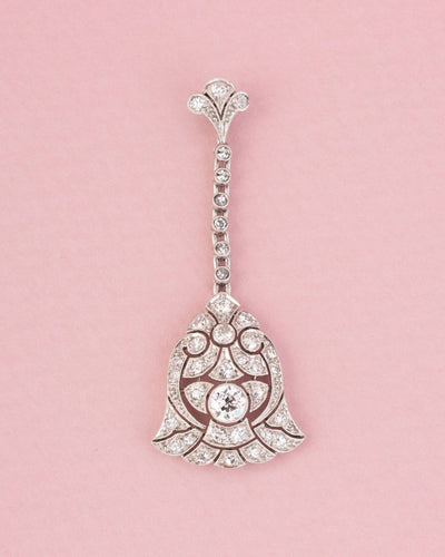 Pendentif Pendentif Art déco en platine et diamants 58 Facettes 260