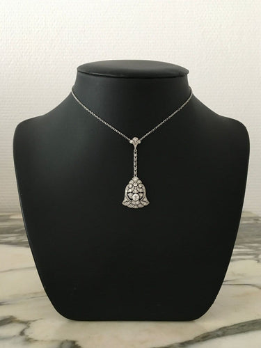 Pendentif Pendentif Art déco en platine et diamants 58 Facettes 260
