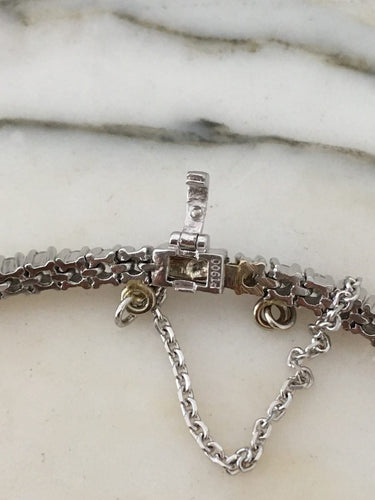 Bracelet Bracelet tennis en platine et diamants taille brillant 3,14 ct 58 Facettes 261