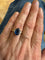 Ring - Safir, diamant i gult guld 