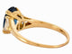 Ring - Safir, diamant i gult guld 