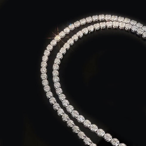 Collier AITCHES - Collier tennis gradué en or blanc 18K et diamants 58 Facettes GPD1038WG