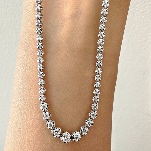 Collier AITCHES - Collier tennis gradué en or blanc 18K et diamants 58 Facettes GPD1038WG