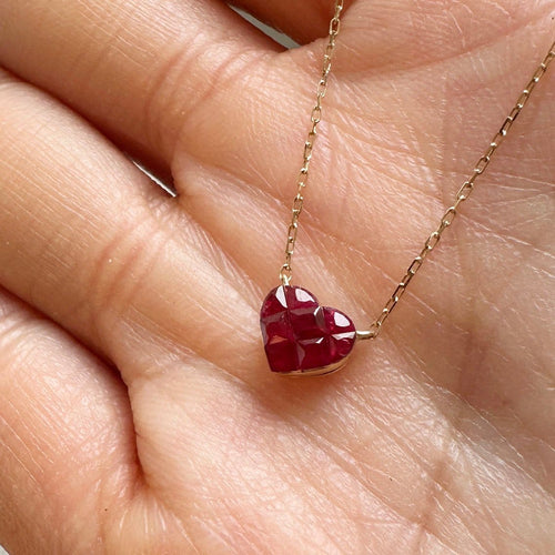 Collier Heart to Have - Collier en or 18 carats et rubis 58 Facettes GPD1334YG