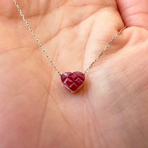 Collier Heart to Have - Collier en or 18 carats et rubis 58 Facettes GPD1334YG