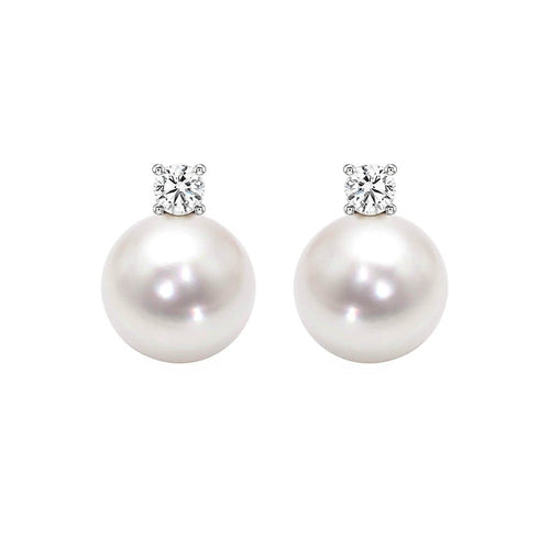 Boucles d'oreilles Underwater - Boucles d'oreilles en or blanc, perles Akoya et diamants 58 Facettes GER1321WG