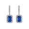 Boucles d'oreilles Boucles d'oreilles pendantes en or blanc 18K, saphirs et diamants 58 Facettes GER1042WG