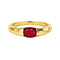 Bague 53 Single Tulip - Bague en or 18K et rubis ovale 58 Facettes GBR1225RB