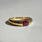 Bague 53 Single Tulip - Bague en or 18K et rubis ovale 58 Facettes GBR1225RB