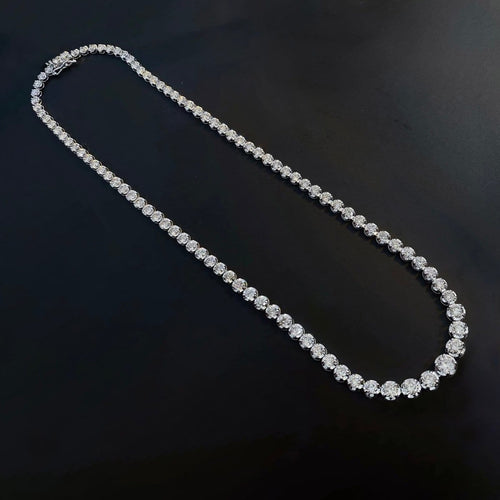 Collier AITCHES - Collier tennis dégradé Disco en or blanc 18K diamants 58 Facettes GPD1056WG