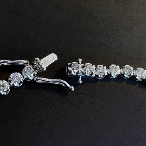 Collier AITCHES - Collier tennis dégradé Disco en or blanc 18K diamants 58 Facettes GPD1056WG