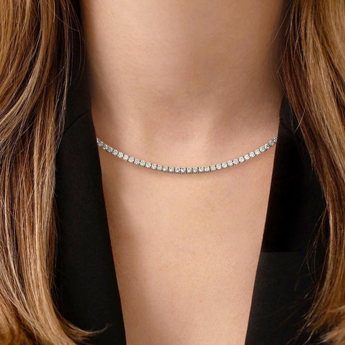 Collier AITCHES - Collier tennis Embrace en or blanc 18K et diamants 58 Facettes GPD1045WG