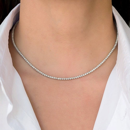 Collier AITCHES - Collier tennis Embrace en or blanc 18K et diamants 58 Facettes GPD1045WG