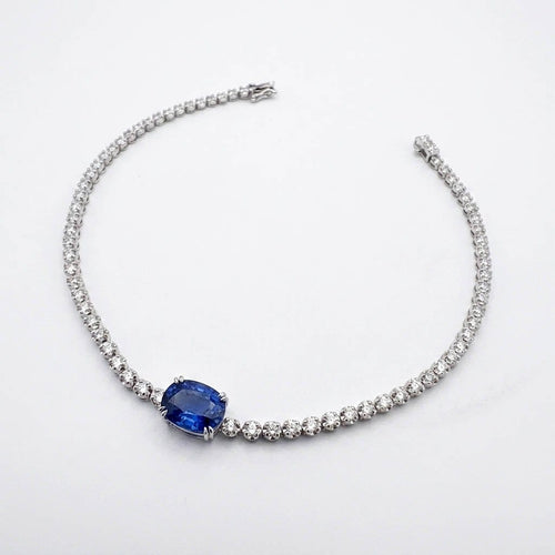 Bracelet AITCHES - Bracelet tennis en or blanc 18K avec saphir et diamants 58 Facettes GBT1042WG