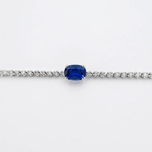 Bracelet AITCHES - Bracelet tennis en or blanc 18K avec saphir et diamants 58 Facettes GBT1042WG