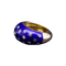 Bubble Ring - 18K黄金戒指，蓝色珐琅与钻石 