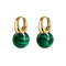 Boucles d'oreilles AITCHES - Boucles d'oreilles Jullie en argent sterling plaqué or 18K malachite 58 Facettes SER1028YG