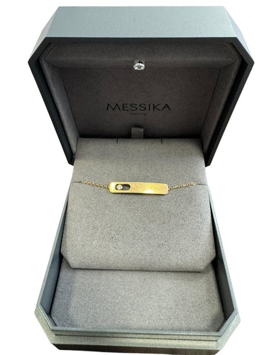 Messika My First - Голяма гривна от жълто злато с диамант 