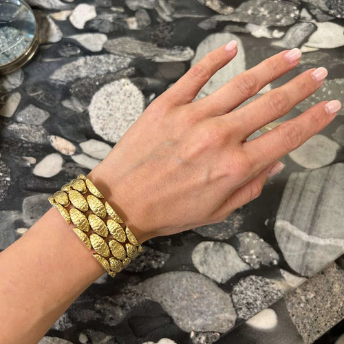 Bracelet Brevet - Bracelet modulaire vintage en or jaune 18K 58 Facettes BRACELET - 002