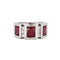 Bague 53 Bague en or blanc 18 carats, diamants et rubis 58 Facettes BO/230061/