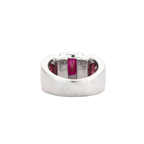 Bague 53 Bague en or blanc 18 carats, diamants et rubis 58 Facettes BO/230061/