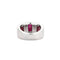 Bague 53 Bague en or blanc 18 carats, diamants et rubis 58 Facettes BO/230061/