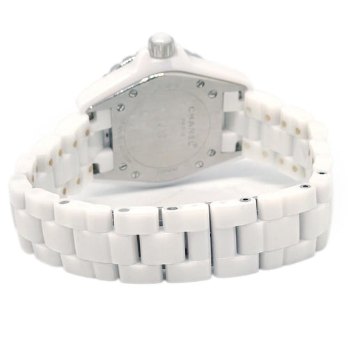 Montre Chanel J12 - Montre quartz en céramique et acier inoxydable avec index diamant 58 Facettes kgizel3xi7