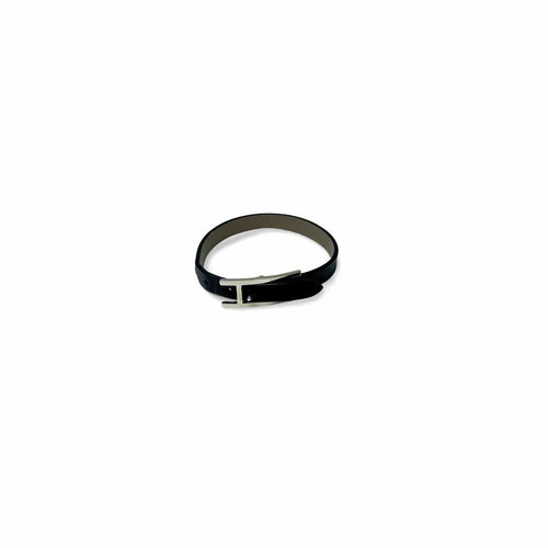 Bracelet Hermès Behapi - Bracelet réversible en cuir noir 58 Facettes fm8rr4gf02