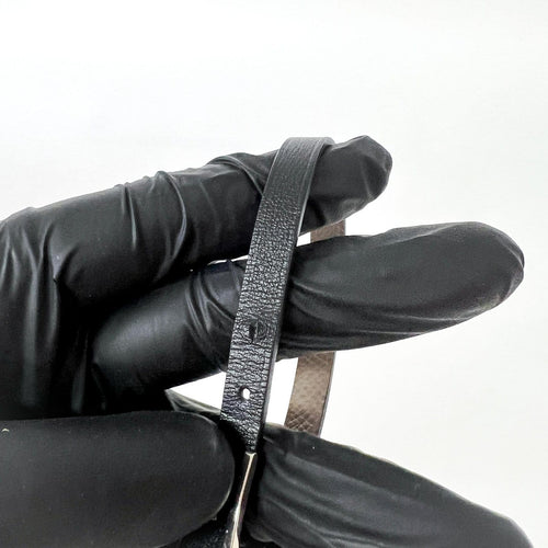 Bracelet Hermès Behapi - Bracelet réversible en cuir noir 58 Facettes fm8rr4gf02