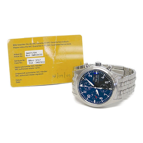 Montre IWC Schaffhausen Pilot Chronograph Automatic Watch Stainless Steel 58 Facettes xc3ms7rc6u