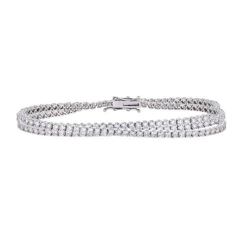AITCHES - Тенис гривна от 18K бяло злато и диаманти 