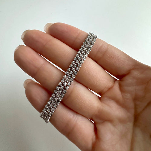 AITCHES - Тенис гривна от 18K бяло злато и диаманти 