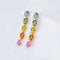 Boucles d'oreilles AITCHES - Boucles d'oreilles saphirs arc-en-ciel en or 18K 58 Facettes GER1018YG