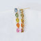 Boucles d'oreilles AITCHES - Boucles d'oreilles saphirs arc-en-ciel en or 18K 58 Facettes GER1018YG