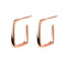 Boucles d'oreilles AITCHES - Boucles d'oreilles Jullie Square en argent 925 plaqué or rose 58 Facettes SER1002RG