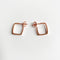 Boucles d'oreilles AITCHES - Jullie Square Earrings in Pink Gold Plated 925 Silver 58 Facettes SER1002RG